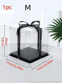 1pc Party/Festival Gift Box, 2-Layer/3-Layer Gift Storage Box,Christmas - Black - View 10