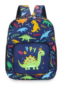 New Cartoon Print Lightweight Large Capacity Backpack, Ergonomic Student Schoolbag For Back To School Season - Multicolor - View 1