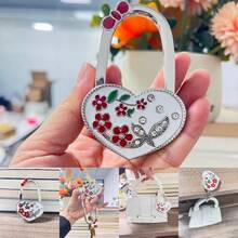 心形可折叠金属包挂架，桌面包挂架，钱包和手提包收纳挂架