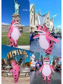 Inflatable Frog Costumes For Adults, Cute Animal Costumes And Fun Inflatable Costumes For Role Play For Men And Women - For Christmas Parties, Cosplay In Everyday Life And More. - Rosa - Visualizzare 4
