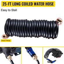 Bomba de agua RV 5.3 GPM 5.5 galones por minuto Bomba de agua de 12 V Bomba de diafragma automática de 70 PSI con manguera en espiral de 25 pies Bombas de lavado para barcos Caravanas Rv Marine Yacht - Bomba de lavado de cubierta - Ver 5