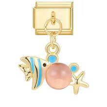 1/5/10/20/30/50 Stücke zufällig gemischte goldfarbene modulare Anhänger, Mond- & Tulpen-Anhänger, abnehmbare Armband-Charm-Accessoires - Verschiedenfarbig - Übersicht 25