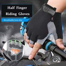 1 par de luvas de fitness respiráveis antiderrapantes e acolchoadas de silicone, adequadas para homens e mulheres que praticam ciclismo, levantamento de peso, levantamento terra, halteres e treinamento de força