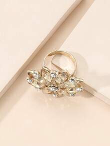 1 Stück Boho-Stil Sonnenblumen Geometrie Strass offener Ring