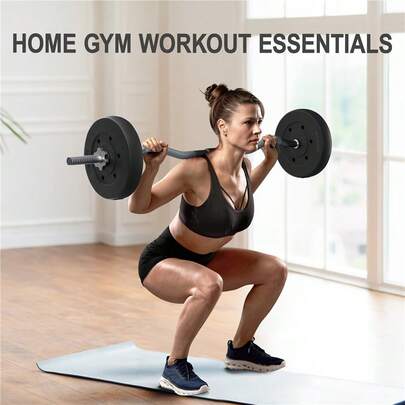 Butterslay 66lb Detachable Barbell Weight Set For Lifting Exercises