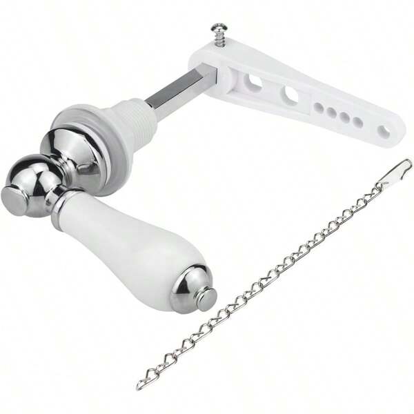 Reemplazo de manija de descarga de inodoro, manija de palanca de cisterna de metal cromado, tanque de cisterna de inodoro, tanque de agua, llave de inodoro, aleación de zinc, accesorios de baño, manija, tanque de agua, accesorios de inodoro