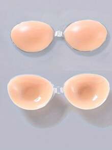 1件装女士硅胶隐形文胸，隐形肩带提拉塑形设计，自粘式无肩带隐形款式，适合搭配婚纱/礼服、露背装、吊带裙、紧身连衣裙、薄纱上衣、吊带套装、新娘送礼会、旅行、派对、鸡尾酒会礼服、婚礼/正式晚宴等场合。 - 彩色 - 查看 1