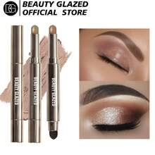 beauty glazed Thỏi phấn mắt chống thấm nước, hiệu ứng trang điểm lấp lánh ngọc trai, lâu trôi và không lem, không vón cục, lên màu chuẩn, kèm cọ tán. - #04 - Xem 5