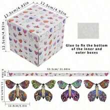 Panpan Set, Surprise Flying Butterfly Explosion Gift Box, Surprise Flying Butterfly Box Suitable For Father's Day And Mother's Day, Graduation Ceremonies,, Holidays, Any Occasion