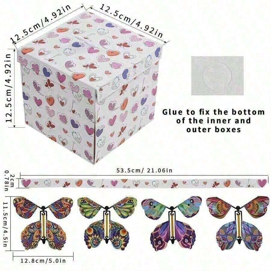 Panpan Set, Surprise Flying Butterfly Explosion Gift Box, Surprise Flying Butterfly Box Suitable For Father's Day And Mother's Day, Graduation Ceremonies,, Holidays, Any Occasion