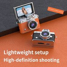 Reletech Cute Retro Mini Camera With 8/32/64GB Card - Wearable Digital Pocket Camera, Video Recorder, 1.47'' IPS Screen & LED Flash - Best Bday Xmas Gift - 相機 + 64G內存卡 - 查看 7