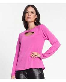Blusa Manga Longa Feminina Rovitex Rosa