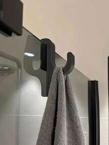 Portable Shower Hook And Glass Door Clip Organizer For Bathroom – Multi-Functional, Space-Saving Shower Accessory With Quick-Install Design, Universal Clip For Towel, Rug, Bath Accessories, , Sturdy Holder For Glass Panels, Ideal For Small Bathrooms, Modern Home Organization Solution, Easy To Use And Clean - Multicolor - View 3