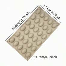 30pcs Olive Shaped Silicone Mold, Cake Mousse Mold, Round Stone Bean Fondant Chocolate Mold - Multicolor - View 14