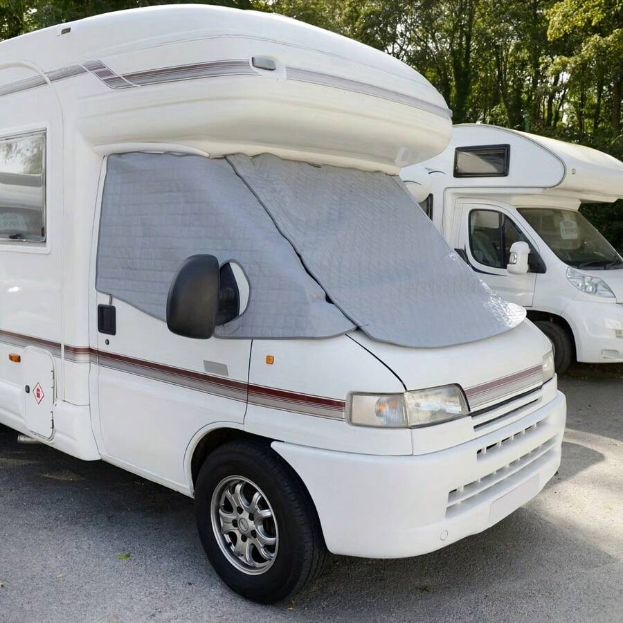 Tấm che nắng kính chắn gió FIAT DUCATO For Transit cho xe RV - Dây đeo có thể điều chỉnh, giảm nhiệt và chói, dễ dàng lắp đặt cho xe RV cắm trại và đi đường dài, bảo vệ xe khỏi ánh nắng mặt trời, tấm che xe bóng bẩy, tấm che xe - Một cỡ - Xem 1