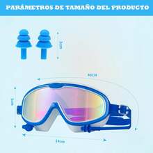 Goggles Natacion Niños-2 Juegos Gafas de Natación para Niños Tapón para La Nariz y Clip para La Nariz,Googlesnatacion Niño Ajustables de Silicona,Sin Fugas, Antivaho, Antideslumbrante, Protección UV - 1 - Ver 4