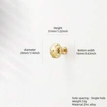 1个金色法式锌合金橱柜把手，抽屉旋钮，柜门拉手，家具装饰拉手，奢华之选 - 金色 - 查看 13