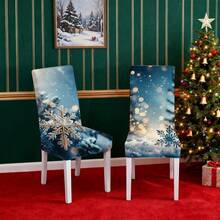 1 Piece/4/6/8/36 Modern And Minimalist Christmas Chair Cover, Dustproof, Removable, Washable, Stain Resistant, Waterproof, Stretchable, With Christmas Gingerbread Man, Lighting, And Snowflake Patterns. The Seasonal Table And Chair Set Measuring 17.7 X 23.6 Inches Can Be Used For Decoration, Banquet Decoration, Home Decoration, Christmas Decoration, And Party Supplies