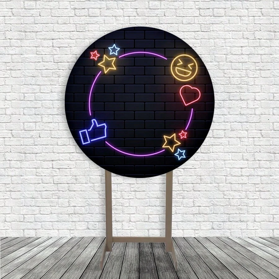 Round Party Panel Fun Teen Emojis Theme - 彩色 - 查看 1