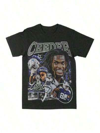 [ ] Camiseta gráfica CeeDee Lamb, camiseta de streetwear Y2K, camiseta unisex de cuello redondo, gráfico vintage de hip-hop, estilo deportivo, ajuste casual, camiseta de manga corta con cuello redondo, lavable a máquina, ajuste cómodo para todas las estaciones, camiseta con patrón único, ajuste cómodo. , Ajuste Relajado, Ropa Casual, Top, Camiseta de Hombre, Halloween, Casual, Navidad