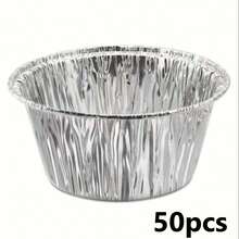 20/50个带盖铝箔烤盘 - 适用于电磁炉，防漏，耐热烤箱容器，也适用于空气炸锅、烤箱，可用于复活节、生日、婚礼等场合 - 兼容电磁炉，经久耐用且轻便，是烘焙蛋糕、纸杯蛋糕、挞、布丁的理想之选 - 家用和商用厨房的完美选择 - 可堆叠且节省空间的设计 - 易于裁剪尺寸 - 非常适合餐食准备和储存，烘焙托盘 - 彩色 - 查看 12