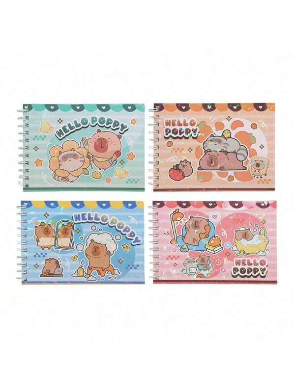 1 Stück Hello Poppy Malbuch: Malbuch für Erwachsene und Jugendliche mit gemütlichen Szenen und süßen Tierfiguren zum Entspannen (Gemütliche und kuschelige Malbücher), Schulanfang, Schulmaterial, Zeichnen & Malen, Weihnachten