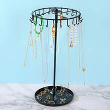 Rotating Necklace Stand Jewelry Storage Display Stand 14inch With 23 Hooks Black Short Style Black Size 8.275. 913.8inch Necklace Stand Jewelry Tower - 1個 - 查看 6