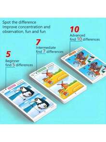 22 Pages/Book Immersive "Spot The Difference" Puzzle Game: Find Over 100 Illustrated Eggs, Play With Parents And Kids, Cultivate Attention To Details, Interactive Search Drawing Activity Book, Fun Hide-And-Seek Themed Pages (Random Delivery) - Multicolor - View 5