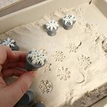 10pcs Snowflake Stamps, Christmas Pottery Clay Seals For DIY Projects, Perfect Christmas And Birthday Gift Ideas – Festive Craft Supplies, Holiday Crafts, Creative Projects, Artistic Seals, Snowflake Design