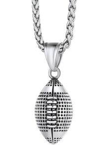 Richsteel 3D/Basketball/Soccer/Baseball Ball Boxing Glove Cool Pendant Men, 316L Stainless Steel Sneaker Chain,Sport Fan Jewelry - 01-steel Football - View 1