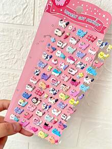 卡通泡沫贴纸，适用于日记本、笔记本、行李箱装饰、手工配件、笔记本材料，可爱贴纸，趣味贴纸，高品质印刷，自粘贴纸，装饰贴纸，手工贴纸，DIY装饰，旅行用品，贴纸 - 彩色 - 查看 10