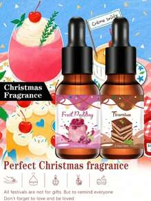 6pcs/1pc Christmas Essential Oil Set/10ml Edible Essential Oil Candy Cane, Tiramisu, Pumpkin Pie, Christmas Tree, Etc., Aromatic Oil Creates The Festive Atmosphere Of Christmas And New Year, 10ml Water-Soluble Essential Oil/Aromatic Diffuser/Humidifier/Diffuser Stone/Car Diffuser, Bedroom, Living Room, Kitchen, Bathroom, Car, Hotel Leisure Perfume, Christmas Gifts, New Year Gifts, New Year Gifts - New 2 - View 8