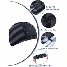 Geyoga 4 Pieces Cooling Skull Cap Helmet Liner Sweat Wicking Running Beanie Head Wrap Cycling Bandana for Men Women - Estiloretro - Ver 4
