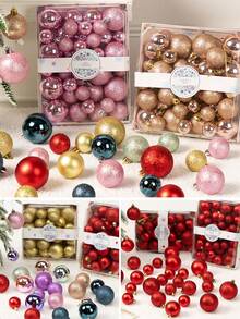 42pcs Christmas Ball Gift Box, Plastic Ball Hanging Decorative Ball, Christmas Decorations, Christmas Party Christmas Atmosphere Decoration Props, Suitable For Christmas Tree Scene Decoration, Room Decor, Home Decor, Bedroom Decoration, New Year Decoration, Outdoor Decoration, Holiday Party Decoration, Christmas Theme Holiday Hanging Ornaments, Christmas Gift, Gifts For Friends And Family, Christmas Decor Winter Christmas Decorations Home Christmas Gifts Christmas Decor - Multicolor - View 5
