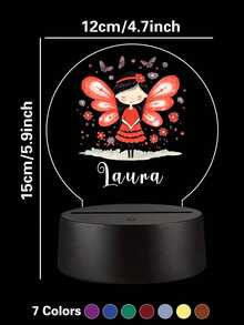 1pc Custom Personalized Table Lamp Night Light Customized Cartoon Princesses And Animals 3D Night Light Toy Acrylic Night Lights Gift For Home Room Decoration Night Light Usb Powered & Battery Operated Optical Illusion Table Lamp With Remote Control Perfect Gift Send To Girls For Valentine's Day, Easter, Christmas Unique Room Decor, Fun And Adorable Nightlight Gifts Birthday Graduation Home Decor Back To School School Supplies,Christmas Gift Supplies