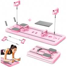 Tabla Abdominal Multifuncional Plank Trainer Rodillo Negro-1 - Rosa - Ver 1