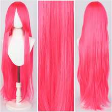 YEWELL 40-Inch Wig, Available In Gold, Red, Pink, Black, White, Gray, Ginger, Extra Long Straight With Bangs, Suitable For Women, Made Of Heat-Resistant Synthetic Fiber, Ombre Wig, Cosplay Wig, Colorful Wig For Party, Halloween, Christmas, Alipearl Wig, Affordable Wig