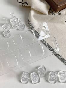 Suministros de decoración de uñas - Soporte de práctica de uñas transparente, Soporte de práctica de esmalte de uñas acrílico y gel, Accesorios de fotografía para arte de uñas, Materiales y accesorios de arte de uñas para uso personal, en salón y DIY