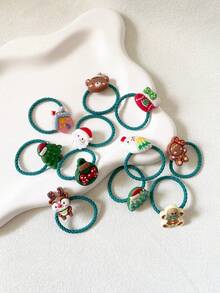 2件装女士发饰，简约时尚粉色蝴蝶结发圈，芭蕾舞鞋缎带发绳，甜美发饰，缎带仙女辫，适合日常佩戴，万圣节可爱装扮，礼物，发绳马尾辫头饰 - 粉色 - 查看 8