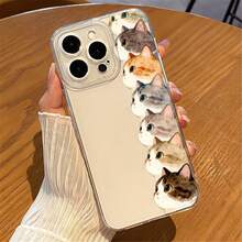 Cute Watercolor Corgi & Cat Transparent Phone Case Kawaii Pet-Inspired Cover carcasa transparente móvil diseño de mascota tierno funda moderna protección para teléfono - Multicolor - Ver 7