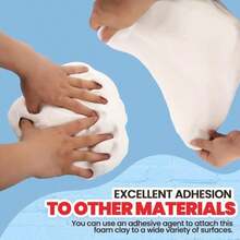 Moldable Cosplay Foam Clay (White) – High Density And Hiqh Quality For Intricate Designs | Air Dries To Perfection For Cutting With A Knife Or Rotary Tool, Sanding Or Shaping - MàuI - Xem 7