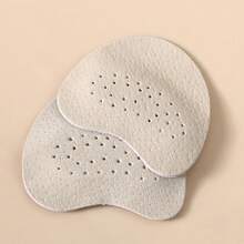 1 Pair Leather Forefoot Rest Heel Cushion Insert, Shock Absorbing Pad, Shoe Sole Protector, Beige - Apricot - View 6