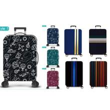 Airplane, Travel, Printed Pattern Series, Suitcase Protective Cover, Travel Accessories, Suitable For Business, Business Trips, Vacations, Travel, Luggage Check-In, Back To School, Add Color To Your Suitcase. Suitable For 20-28 Inch Boxes. Bag For School School Accessories School Stuff - Multicolor - View 2
