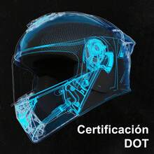 CASALIVA Casco Abatible Mica Para Moto Motocicleta Deportivo Dot Azul Oscuro Monocolor M - M - Ver 4