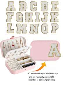 1个便携式旅行首饰盒，女士首饰收纳盒，拉链首饰收纳盒，家用首饰收纳盒，优雅的耳环、首饰、戒指、项链、手镯收纳盒，返校季礼物，难忘的节日礼物，伴娘礼物，旅行必备，双层迷你展示收纳盒，母亲节礼物 - 米色 - 查看 15