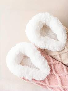 2 Pares de Meias Grossas Antiderrapantes para Piso de Inverno, Meias Quentes e Grossas, Forradas Termicamente, Fofas, Anticongelantes para Uso em Casa - Multicolorido - Visão 6