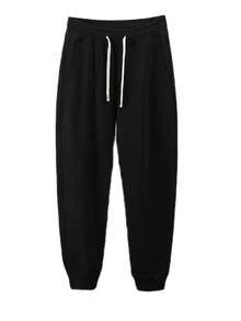 Men's Jogger Slim Gym Sweatpants With Pocket And Cuffs Unisex Promotion - Black - View 2
