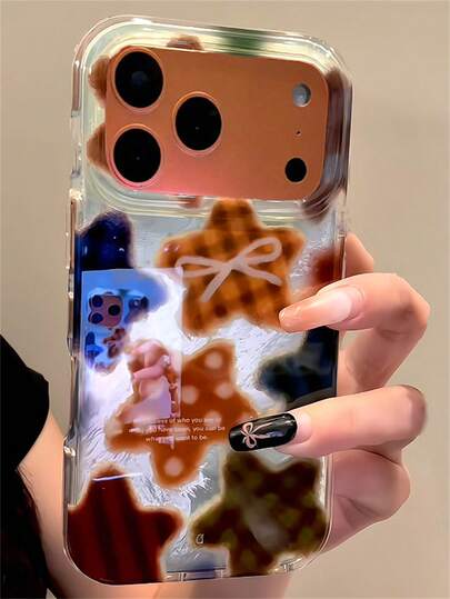 时尚秋冬星星图案激光软手机壳适用于 17ProMax 17 Air 16 17 Pro Max 15 Pro 14 13 12 Pro Max 11防震后盖