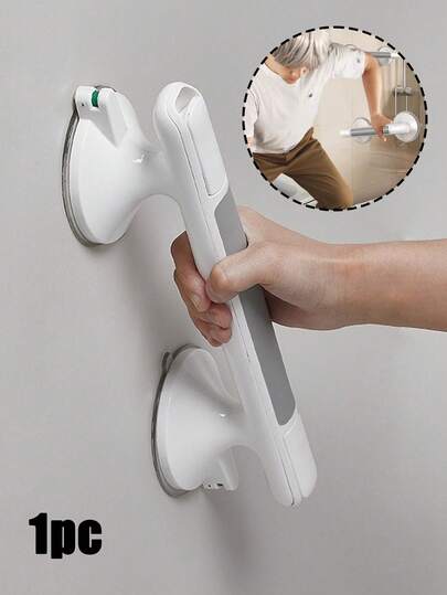 No-Drill Strong Suction Cup Grab Bar - Heavy-Duty Non-Slip Bathroom Safety Handle, Portable Removable Suction Cup Handrail For Shower, Toilet, Bathtub,For Bathroom, Kitchen, Living Room - Elderly Fall Prevention, Easy Installation On Tiles, Glass, Hard Plastic Surfaces,Easy Installation & Reusable Home Safety Accessory,Home Caregivers, Bathroom Grab Bar