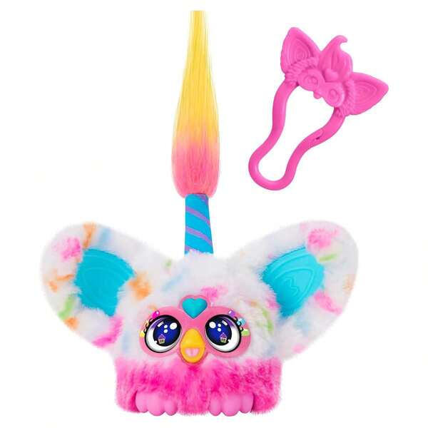FURBY Furblets Bee-Day Mini Friend, Electronic Plush Toys For Girls & Boys, Multicolor, Speaks Furbish & Plays Music, Back To School Gifts, Ages 6+